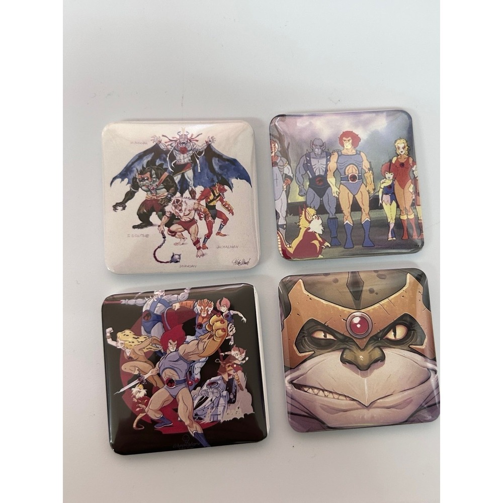 4 thundercats fridge magnets 2x2